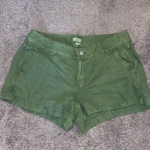 Green shorts from J. Crew.